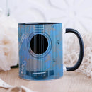Axyaa Guitar Pattern Ceramic Mug - Music Cafe Theme Cup