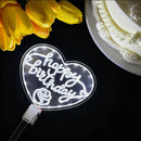 Axyaa LED Cake Topper Night Light, Happy Birthday & Valentine's Day Cake Decoration