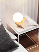 Axyaa Natural Travertine Stone Table Lamp for Indoor Decoration