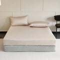 Axyaa Natural Silk Fitted Sheet - Smooth Mattress Cover - Non-Slip Bed Sheet