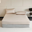 Axyaa Natural Silk Fitted Sheet - Smooth Mattress Cover - Non-Slip Bed Sheet