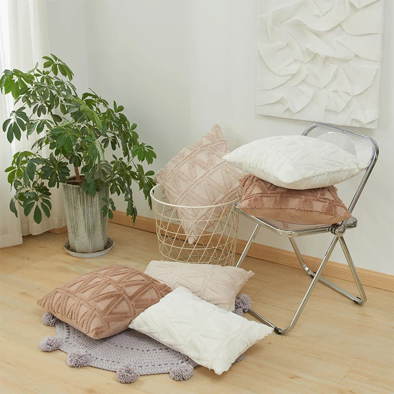 Axyaa Soft Plush Cushion Cover Set for Autumn Home Decor