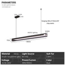 Axyaa Glass Pendant Light LED Linear Chandelier for Dining Room & Kitchen