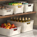 Axyaa Plastic Desktop Storage Basket Stackable Rack Hollow-out Design Multi-purpose Bin