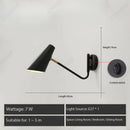 Axyaa LED Rotating Wall Lamp for Living Room Bedroom Study-with Switch-Rocker Arm-Light
