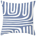 Axyaa Abstract Geometric Pillowcase in Nordic Blue Purple - Peach Skin Fabric