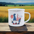 Axyaa Freedom Series Enamel Mug: USA 4th July Coffee Cup - Celebrate Festive Drinkware