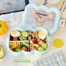 Axyaa Kawaii Bento Box Set with Spoon and Fork - Microwave Safe Lunch Container