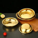 Axyaa Round Gold Stainless Steel Storage Tray for Kitchen Organization