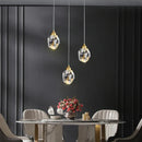 Axyaa Crystal Ceiling Chandelier Pendant Lights for Modern Loft Bedside Luxury Home Decor