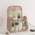 Axyaa Transparent Waterproof Travel Cosmetic Bag with Hook & Zipper