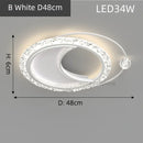 Axyaa Gold Acrylic Round Ceiling Light - Nordic Creative Bedroom Lamp