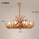 Axyaa Antler Resin Deer Horn Pendant Chandelier - Home Decor Lamp
