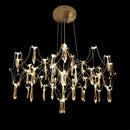 Axyaa Luxury Crystal Chandelier for Home Decor - Modern Chrome Plating
