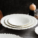 Axyaa Coral Lace Ceramic Deep Plate for Pasta, Salad & Steak