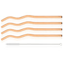 Axyaa Stainless Steel Wavy Straws Set with Brush for Drinks Bar Accessories