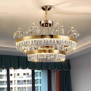 Axyaa Luxury Crystal Ceiling Chandeliers for Living Room Bedroom Villa