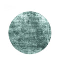 Axyaa Green Plush Round Carpet for Modern Minimalist Home Decor