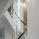 Axyaa Crystal LED Pendant Lights Luxury Stairs Lustre Modern Indoor Lighting