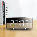 Axyaa LED Curved Screen Alarm Clock with Temperature and Snooze