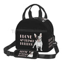 French Bulldog Art Lunch Bag by Axyaa: Insulated Bento Tote for Work, School, Picnic
