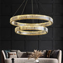 Axyaa Modern Crystal LED Ceiling Chandelier for Living and Dining Room