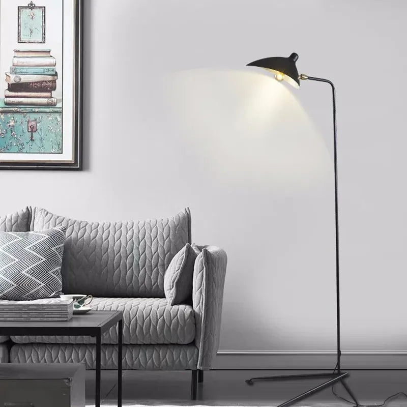 Axyaa Adjustable Arm Floor Lamp: Japanese Ceiling Light for Industrial Loft Decor