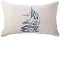 Blue Compass Pattern Decorative Pillowcase 40X60cm - Axyaa Brand