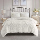 Axyaa Tufted Chenille Cotton Duvet Set with Shams - King/Cal Kin - Modern Luxe