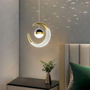 Axyaa Moon-and-Stars Pendant Lamp for Bedroom Dining Room Balcony
