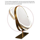 Axyaa LED Smart Touch Vanity Makeup Mirror - Dimmable, 360 Rotation, Tabletop Mirror