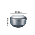 Axyaa Stainless Steel Double Layer Soup Bowl with Lid - Korean Tableware