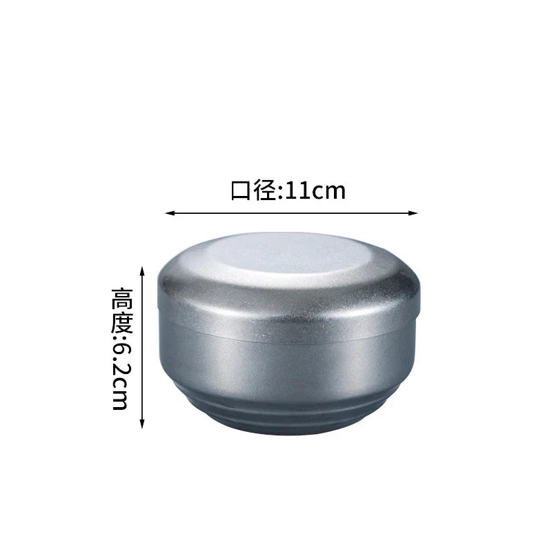 Axyaa Stainless Steel Double Layer Soup Bowl with Lid - Korean Tableware