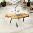 Axyaa Live Edge Cedar Wood Coffee Table - Modern Centerpiece for Living Spaces