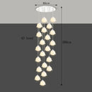 Modern LED pendant lights by Axyaa - staircase chandeliers for stylish indoor living.