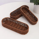 Axyaa Oval Rattan Storage Basket for Home & Picnic - Desk Decor, Bread Plate