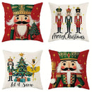 Nutcracker Pillowcase by Axyaa: Festive Christmas Room Decor & Sofa Cushion Cover