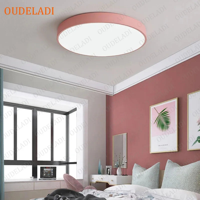 Axya Colorful Round LED Ceiling Light for Living Room Bedroom Children's Room