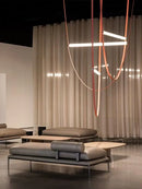 Axyaa Leather Belt Chandelier: Modern Glass Tube Designer Lighting for Home, Restaurant, and Cafe