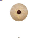 Axyaa LED Wall Sconces Vintage Industrial Pull Chain Switch Yellow Travertine-Look