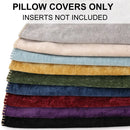 Axyaa Chenille Cushion Cover Velvet Soft Throw Pillow 50x50cm Stitched Edge