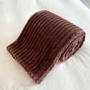 Axyaa Rabbit Plush Flannel Blanket Cover - Cozy Nap Blanket, Machine Washable