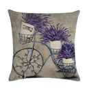 Purple Lavender Floral Pillowcase for Home Decor by Axyaa