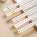 Axyaa Black Alloy Chopsticks Set for Food, Sushi, Noodles - Japanese & Korean Style
