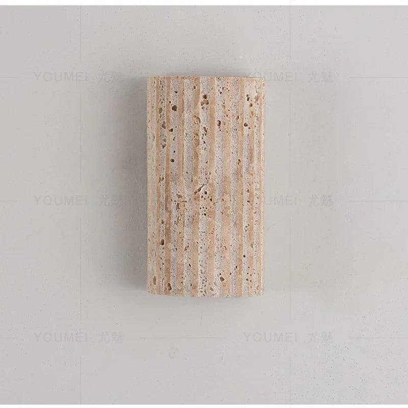Axyaa Yellow Travertine LED Wall Light Room Decoration Wall Lamp Living Dining Room