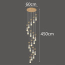 Axyaa Crystal Chandelier Stair Pendant Lamp Living Room Interior Lighting