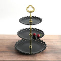 Axyaa Petal Cake Stand: Elegant 3-Tier Tray for Parties & Events