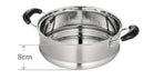 Axya Stainless Steel Double Bottom Soup Pot Multi-Purpose Cookware