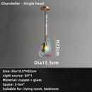 Axyaa Blue Glass Luxury LED Pendant Chandelier for Home Decor Lighting