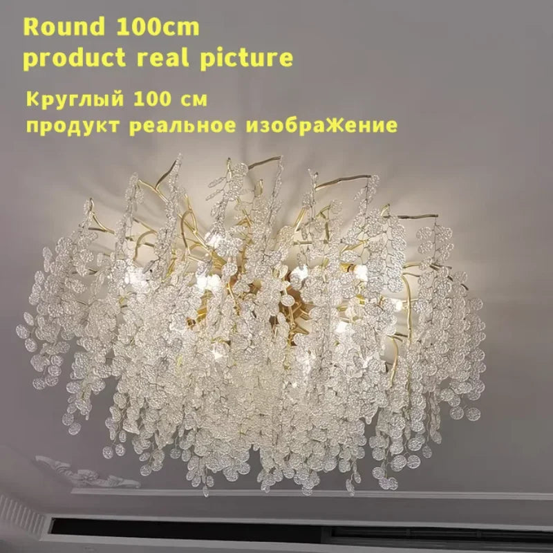 Luxury Money Tree Crystal Chandelier for Living Room, Dining Room, Bedroom by Axyaa